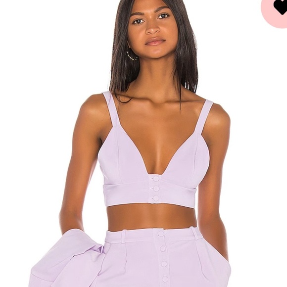 New Song of Style Lou lilac purple bralette crop top XXS - Picture 1 of 9